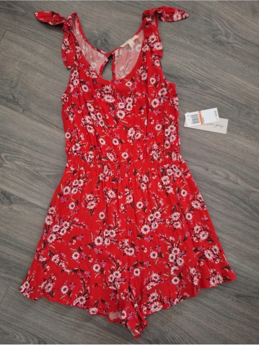 Women’s Size Small Kingston Red Floral Romper